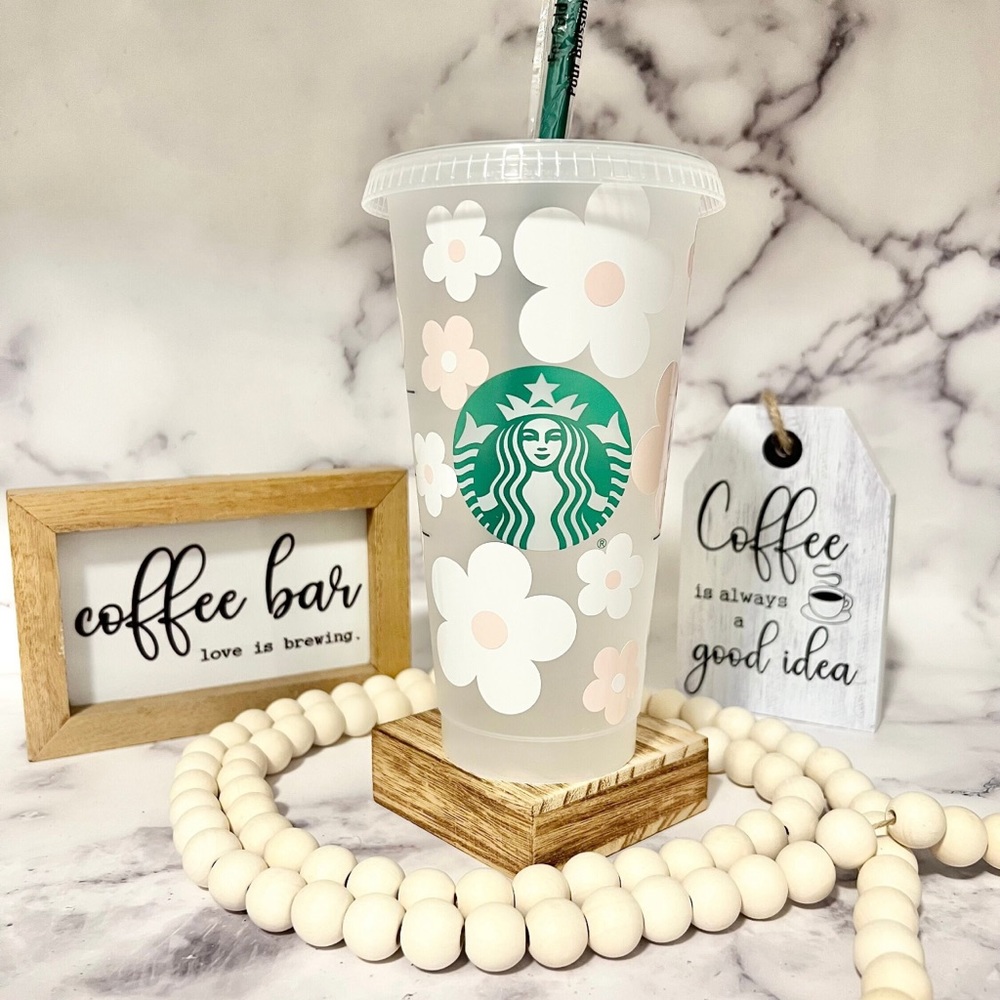 🌷Tulip Retro Daisy Starbucks Cup🌷